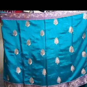 Peacock green saree for pretty lady