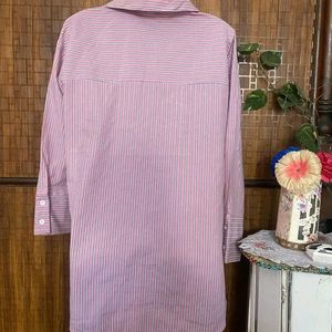 Pink Striped Shirt For Women