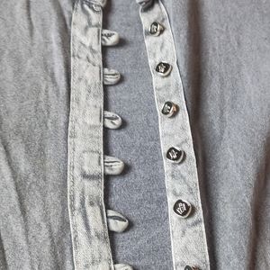 GREY LONG SHRUG