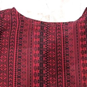 Women Printed Crape Boxy TOP