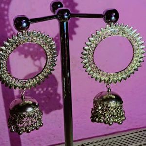 Silver Jhumka