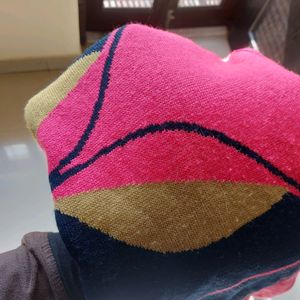 Kashmiri Highly Warm Woolen Blue Pink STOLE