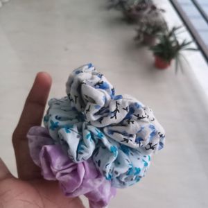 Cotton Scrunchies Combo Of 3