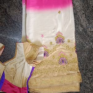 Saare With Blouse Set Beutiful Colour