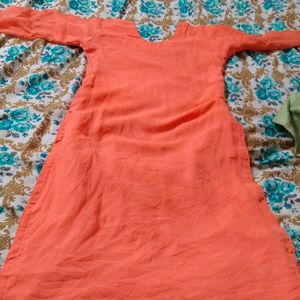 Embroidery With Some Stone Work Kurti.