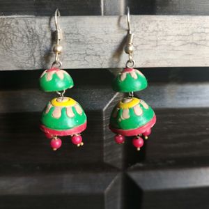 Red And Green Terracotta Ear Drops