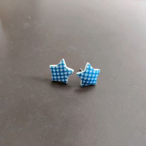 Blue Colour Checks Stud