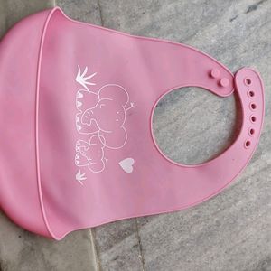 Silicon Baby Pink Bib