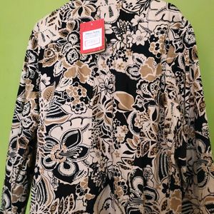 Nature Print Cotton Blazer New With Tag