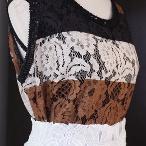 Sequin Neck Lace Top