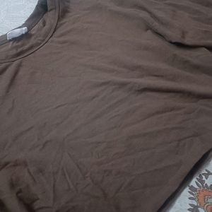 Brown Fitted Crop Top