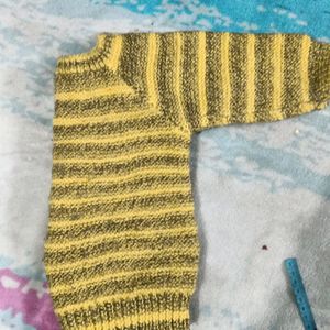 Kids Handknit Wollen Sweater Used