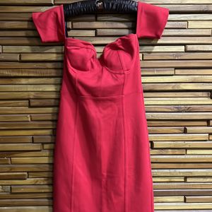 Forever 21 Fiery Hot Off Shoulder Party Dress