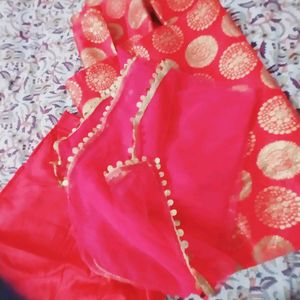 Diwali Dhmaka🎉🎊l🥰 Red Colour 3ps Suit Set