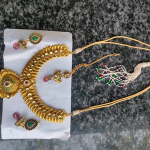 Brand New Rajvadi Pure Gold Plated Set