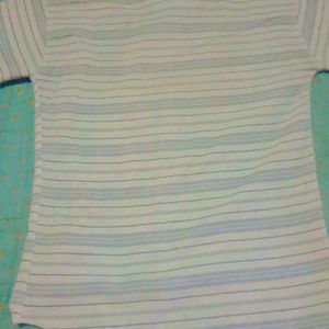 My shirt White Colour And Black Lines