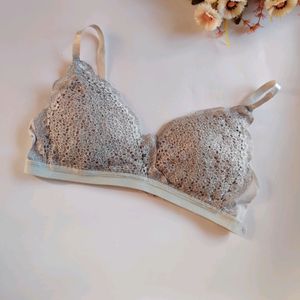 Gray Non Wired Bra