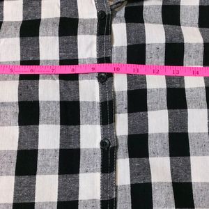 BLACK CHECKED SHIRT FOR WOMEN