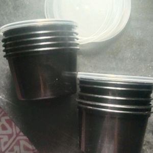 Reusable Plastic Round Food Container (Pack Of 20)