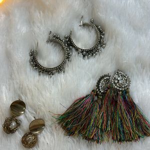 Combo Of 3big Earrings