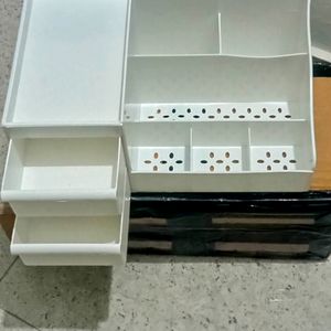 Heavy Quality Makeup Cosmetic Organizer Box (WHITE