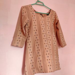 Coral Short Kurti 🧡