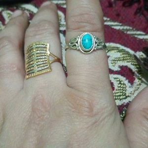 925 Sterling Silver Ring Turquoish Stone