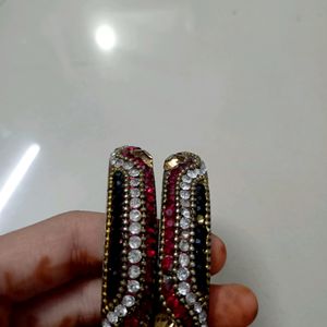 Red Green Diamond Bangles