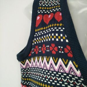 Half Vest Knitted Sweater