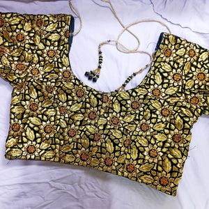 Golden Black Designer Blouse