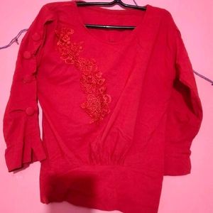 Red Stylish Top For Girl
