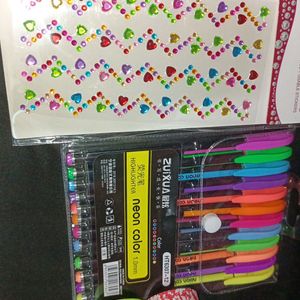 Combo(Neon Pen, Paper Tape, Crystal Sticker)