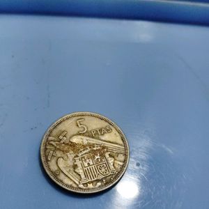 Foreign 5PTAS Coin