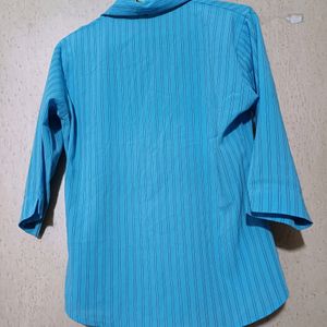 Sky Blue Stripped Formal Shirt