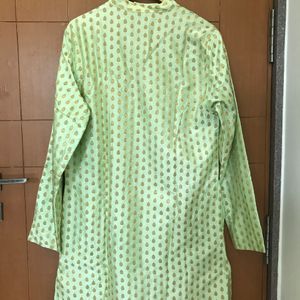 Pastel Green Kurta For Men With Pyjama