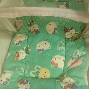 Baby Bed with Pillow + 2 Dresses + Mosquito Net+Fr