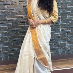 Golden Saree At Lowest Price☀️