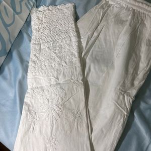 Pure Cotton Border Work Pant