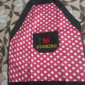 New BHD CREATIONS Dot Printed Polyester Fabric Waterproof Apron For Women