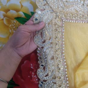 Havy Mirror Work Saree