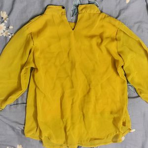 Yellow Flared Top