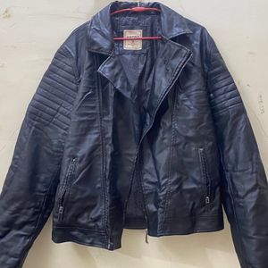 Black Leather Jacket For Men From Brand Koton