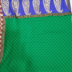 Women Georgette Saree With Blouse.