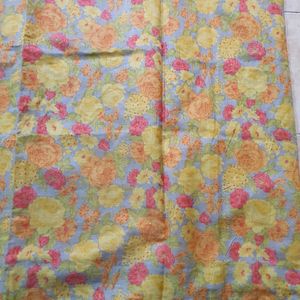 Art Silk Floral Musturd Color Saree For Sale