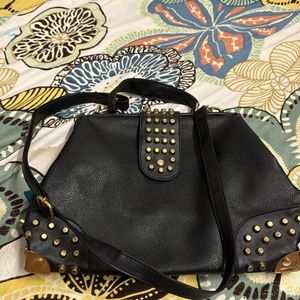 Hong Kong Black Leather Bag