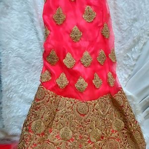 Magenta Bridal Lehenga Set With Dupatta