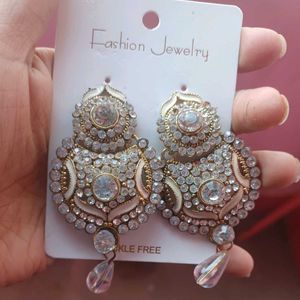 Silver Diamond Earrings (Artificial) 💎