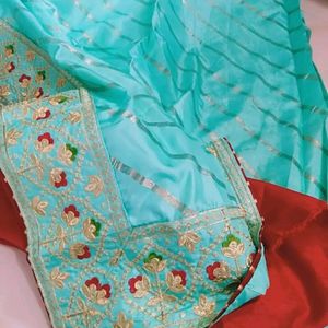 Art Silk Lace Border Saree With Blouse Piece