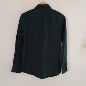 Teal Green Printed Shirt (Men's)