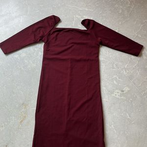 Bodycon Maroon Dress